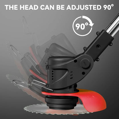 Electric Cordless Lawnmower Electric Rotary Lawn Mower, Close Edge Cutting, Rear Roller, Manual Height Adjust