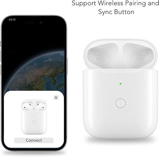 Replacement Wireless Charging Case for AirPods 1 & AirPods 2