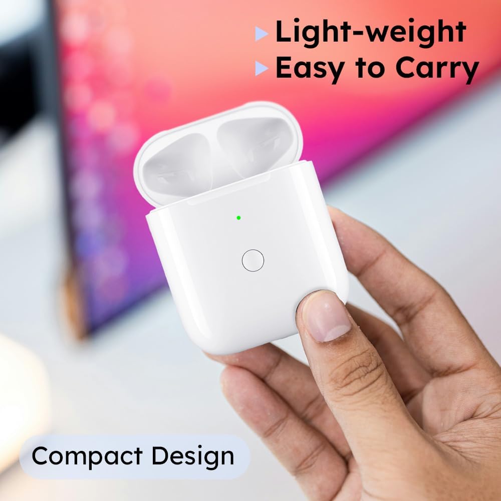 Replacement Wireless Charging Case for AirPods 1 & AirPods 2