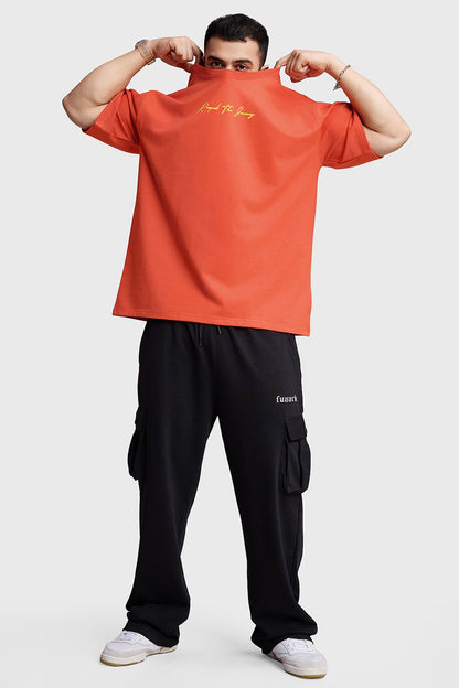 Respect The Journey Oversized T-shirt Orange