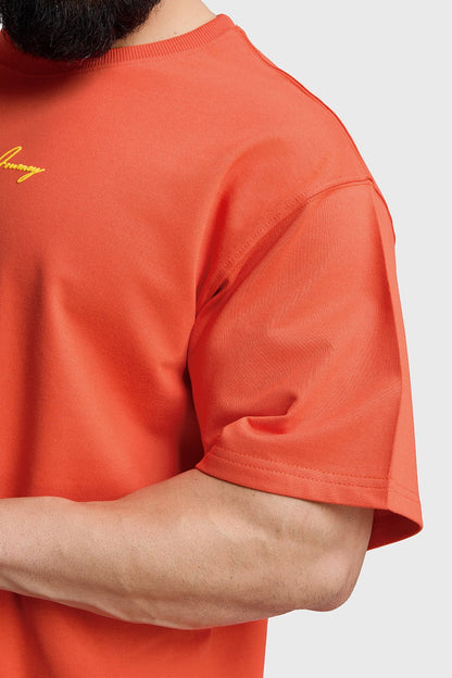 Respect The Journey Oversized T-shirt Orange