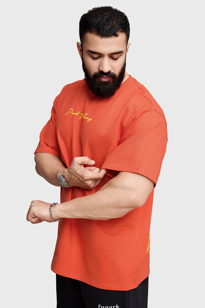 Respect The Journey Oversized T-shirt Orange