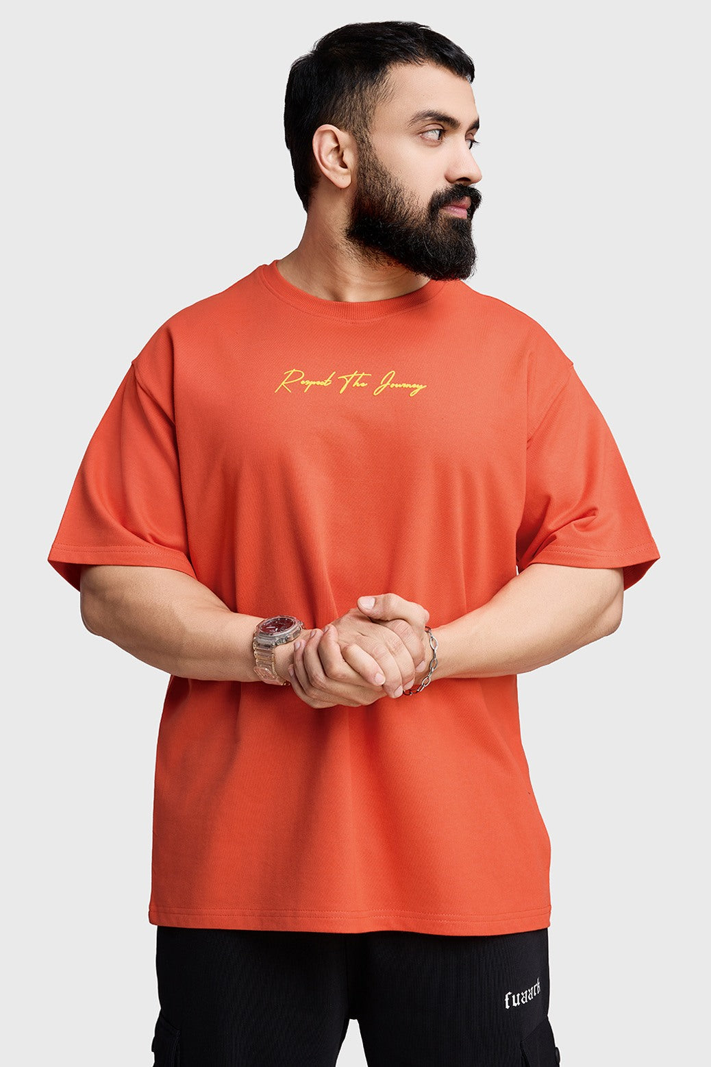 Respect The Journey Oversized T-shirt Orange