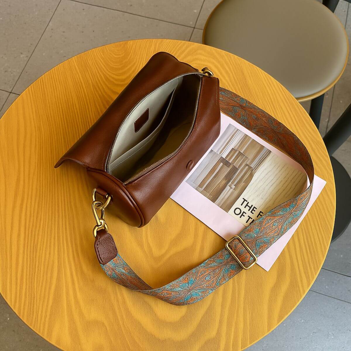 Retro Frame Chestnut Brown Mini Shoulder & Crossbody Bag