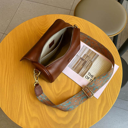 Retro Frame Chestnut Brown Mini Shoulder & Crossbody Bag