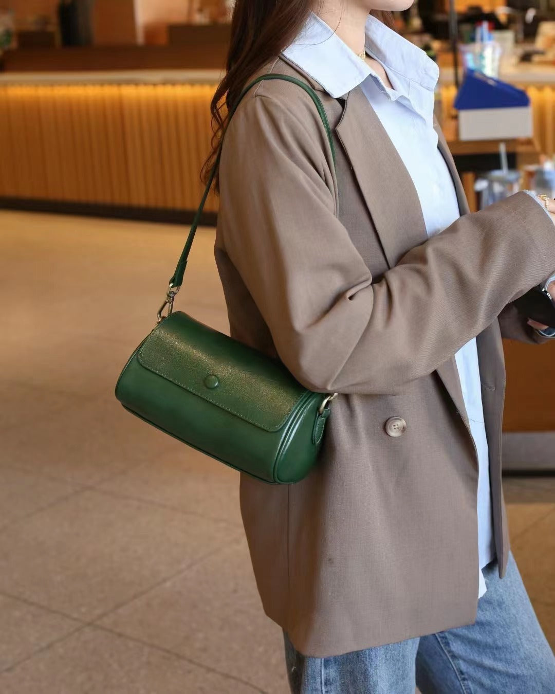 Retro Frame Emerald Green Mini Shoulder & Crossbody Bag