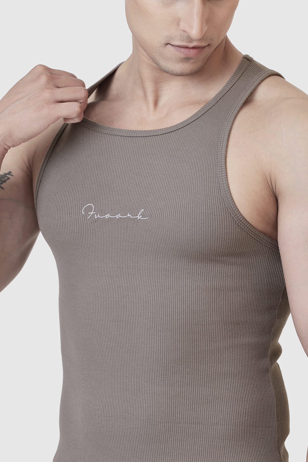Ribbed Tank Warm Beige