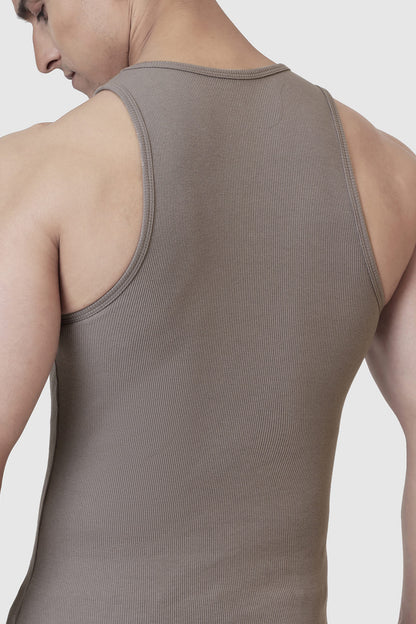 Ribbed Tank Warm Beige