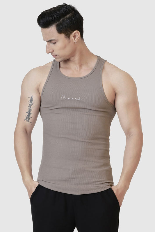 Ribbed Tank Warm Beige