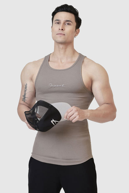 Ribbed Tank Warm Beige