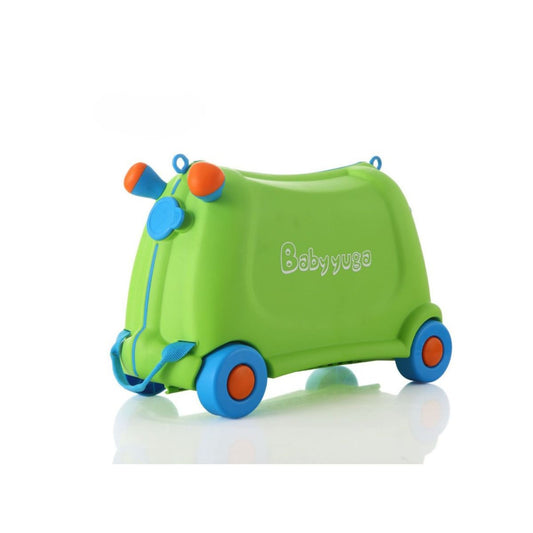 Kids Suitcase on Wheels & Children Travel Luggage | RideGo | Green