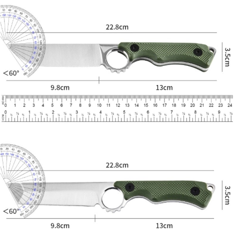 Multi-Purpose Outdoor Knife Fixed Blade Camping Hunting Survival Field With Kydex Sheath