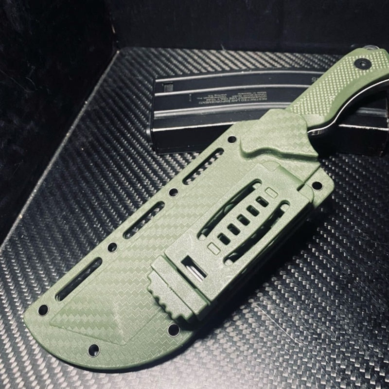 Multi-Purpose Outdoor Knife Fixed Blade Camping Hunting Survival Field With Kydex Sheath