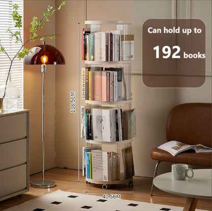Rotating Bookshelf Spinning Bookshelf Tower Swivel Bookcase