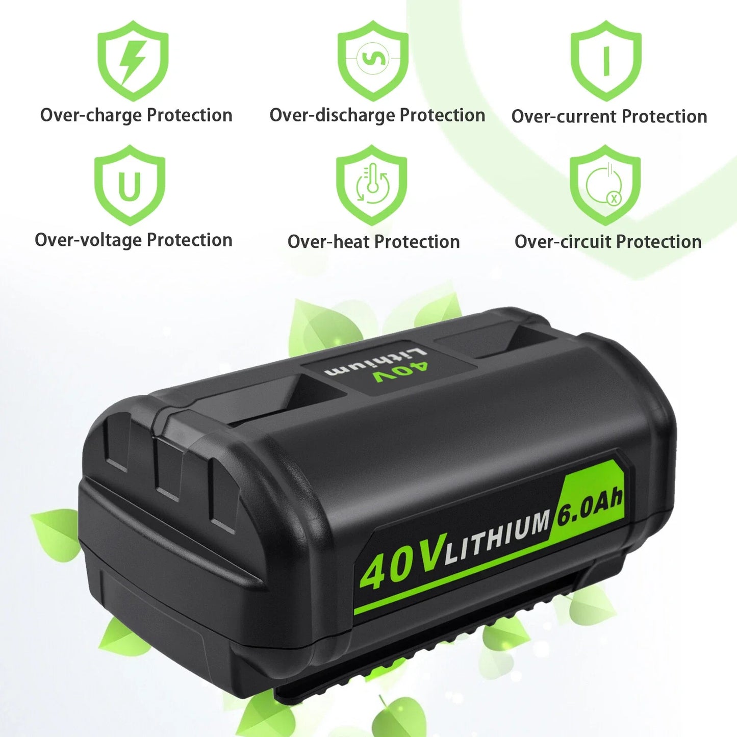 Ryobi 40V Battery 6Ah Battery Replacement Compatible