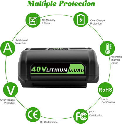 Ryobi 40V Battery 6Ah Battery Replacement Compatible