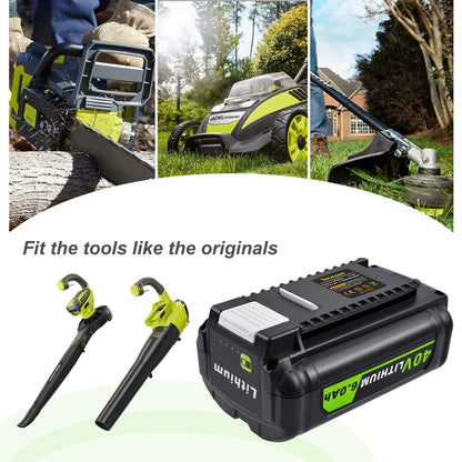 Ryobi 40V Battery 6Ah Battery Replacement Compatible