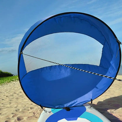 42in Sail Foldable Kayak Boat Wind Sail (Blue)