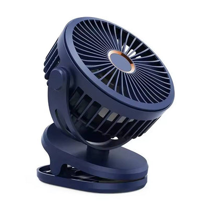 Portable Mini Clip Fan 4 Speed Adjustable USB Rechargeable