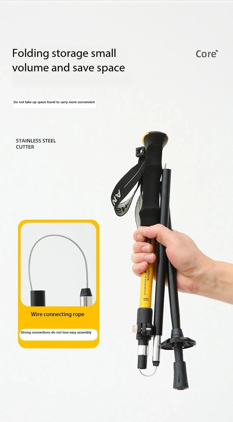 Hiking Poles Foldable 110–135 cm – 7075 Aluminium Trekking Poles