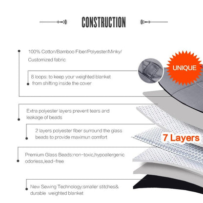 6.8kg Weighted blanket 152 x 203cm