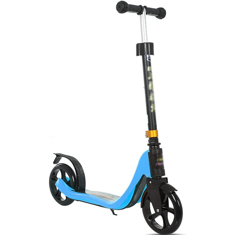 Blue wheel kick scooter