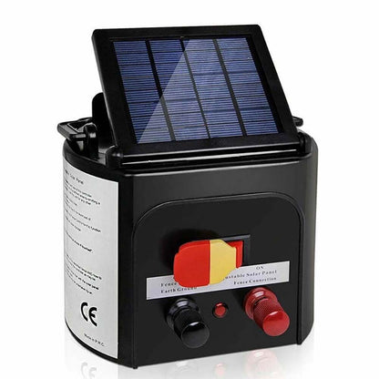 Solar electric fence energizer
