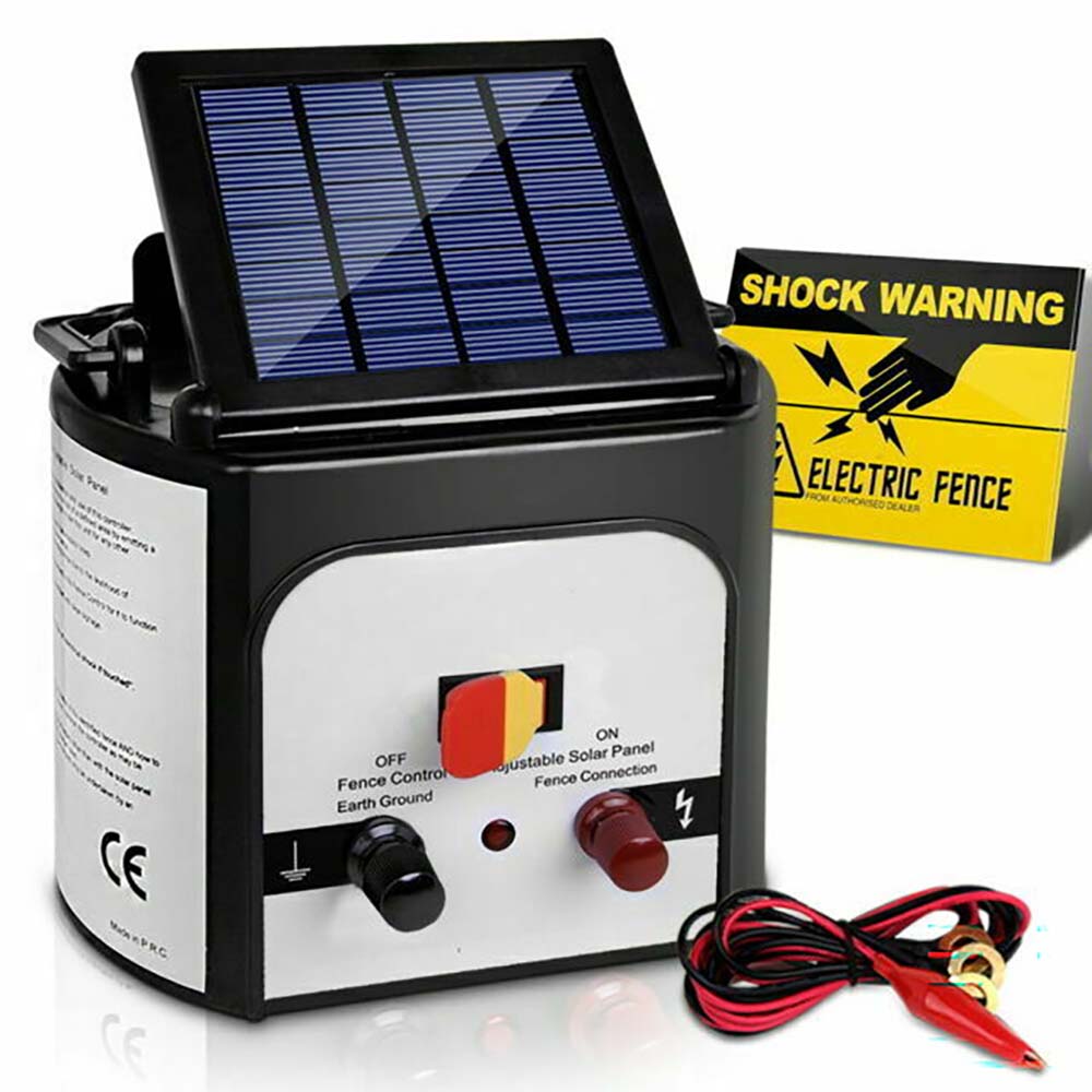 solar electric fence energizer device