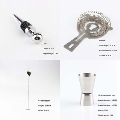 Cocktail Shaker Set 23Pcs 550Ml - The Shopsite