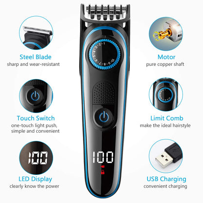 Hair trimmer with LED display
