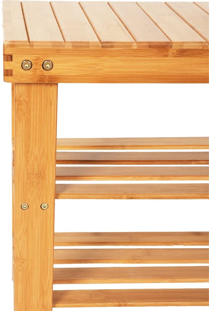 Bamboo shoe rack for hallway