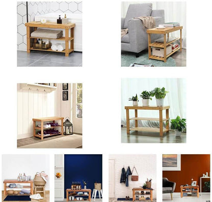 Shoe rack bench for living room