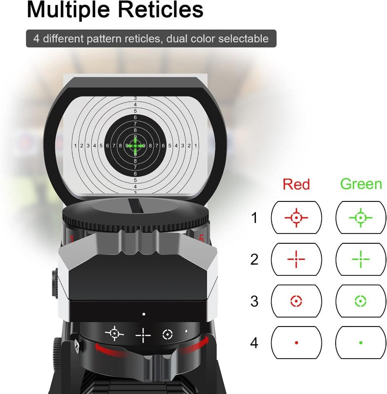 Red Green Dot Sight Tactical Holo 4 Reticle