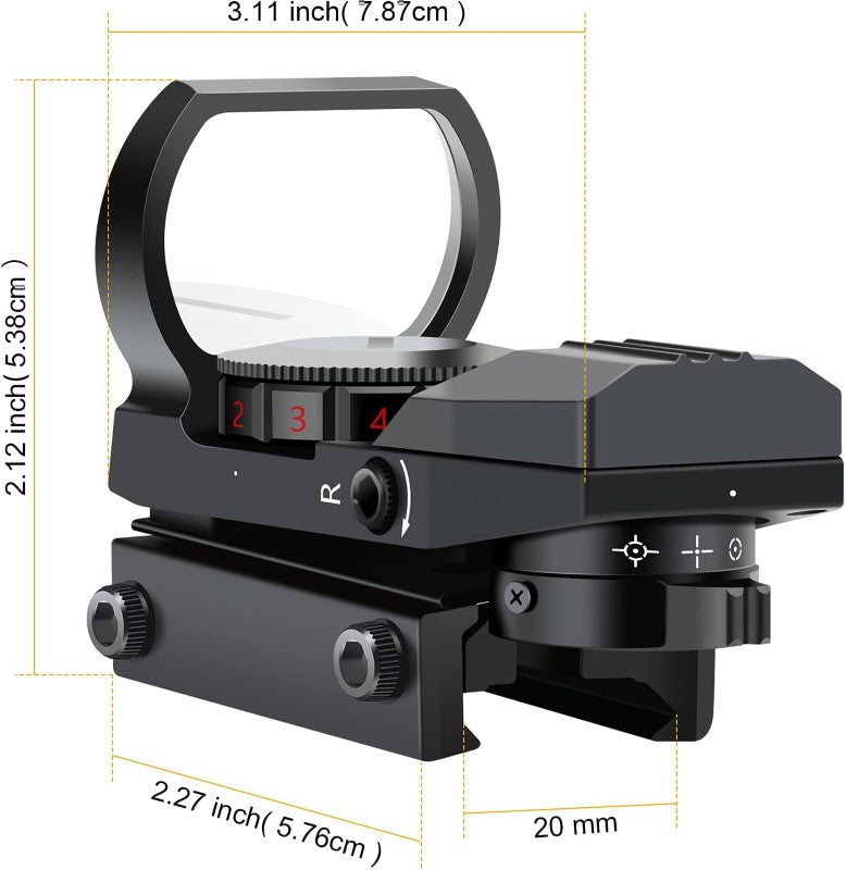 Red Green Dot Sight Tactical Holo 4 Reticle