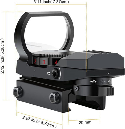 Red Green Dot Sight Tactical Holo 4 Reticle