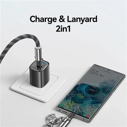 1.2m Phone Lanyard Type-C To Type-C 60W Max Charging Cable