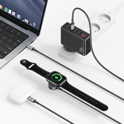 USB-C to 2x USB-C Fast Charging Cable + Apple Watch Wireless Charger