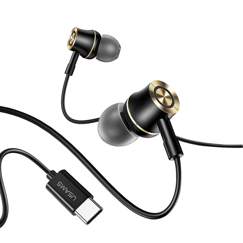 Wired USB-C Earphone Headset with Mic 1.2M