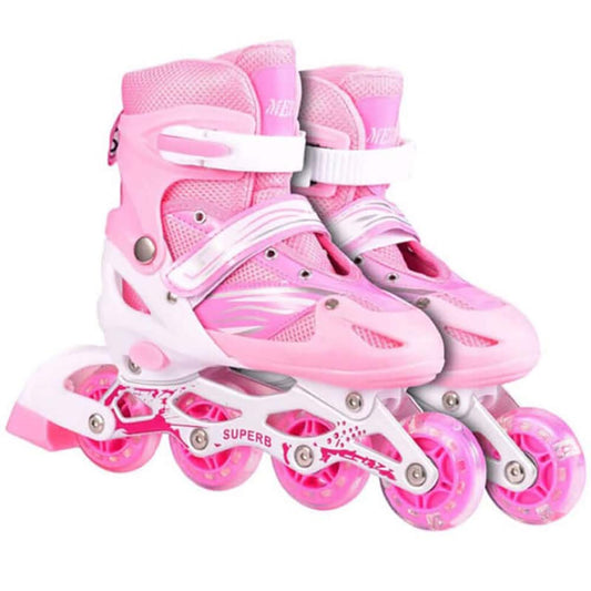 Pink inline roller skate for girls