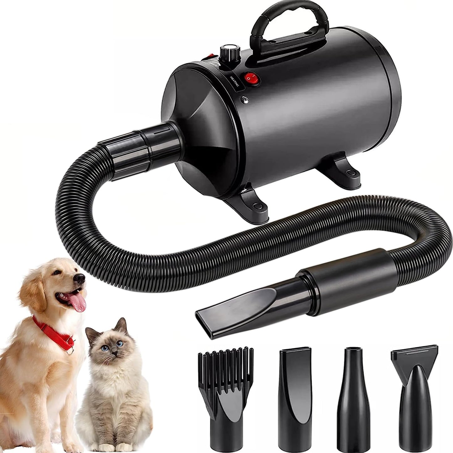 Pet Hair Dryer Grooming Blower Black