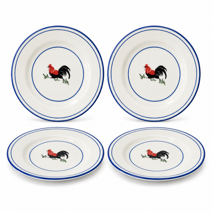 Red Rooster 7-Inch Side Plates – Set of 4
