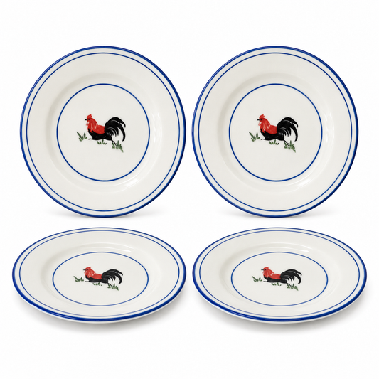 Red Rooster 7-Inch Side Plates – Set of 4