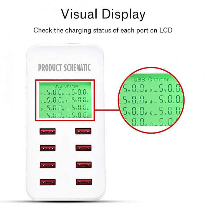 White USB charging station