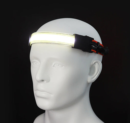 230°Wide-Angle Headlamp Flashlight with Red Taillight 3 Light Modes Lightweight