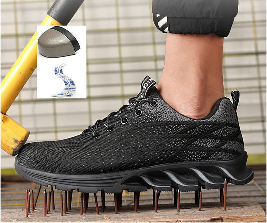 Steel Toe Work Shoes Anti Piercing Lightweight Sneakers Hiking Shoes