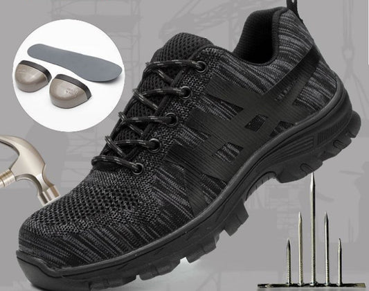 Steel Toe Work Shoes Anti Piercing Lightweight Sneakers Hiking Shoes