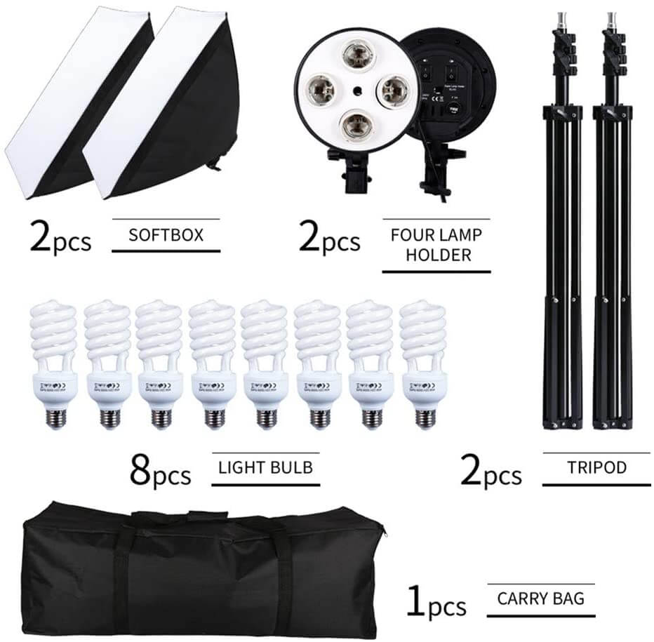 4 Head Studio Photography set Lighting Kit - The Shopsite