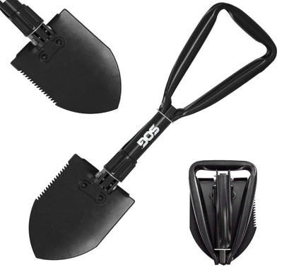 SOG Entrenching Tool- 18.25 Inch Folding Survival Shovel with Wood Saw Edge and Tactical Shovel Carry bag