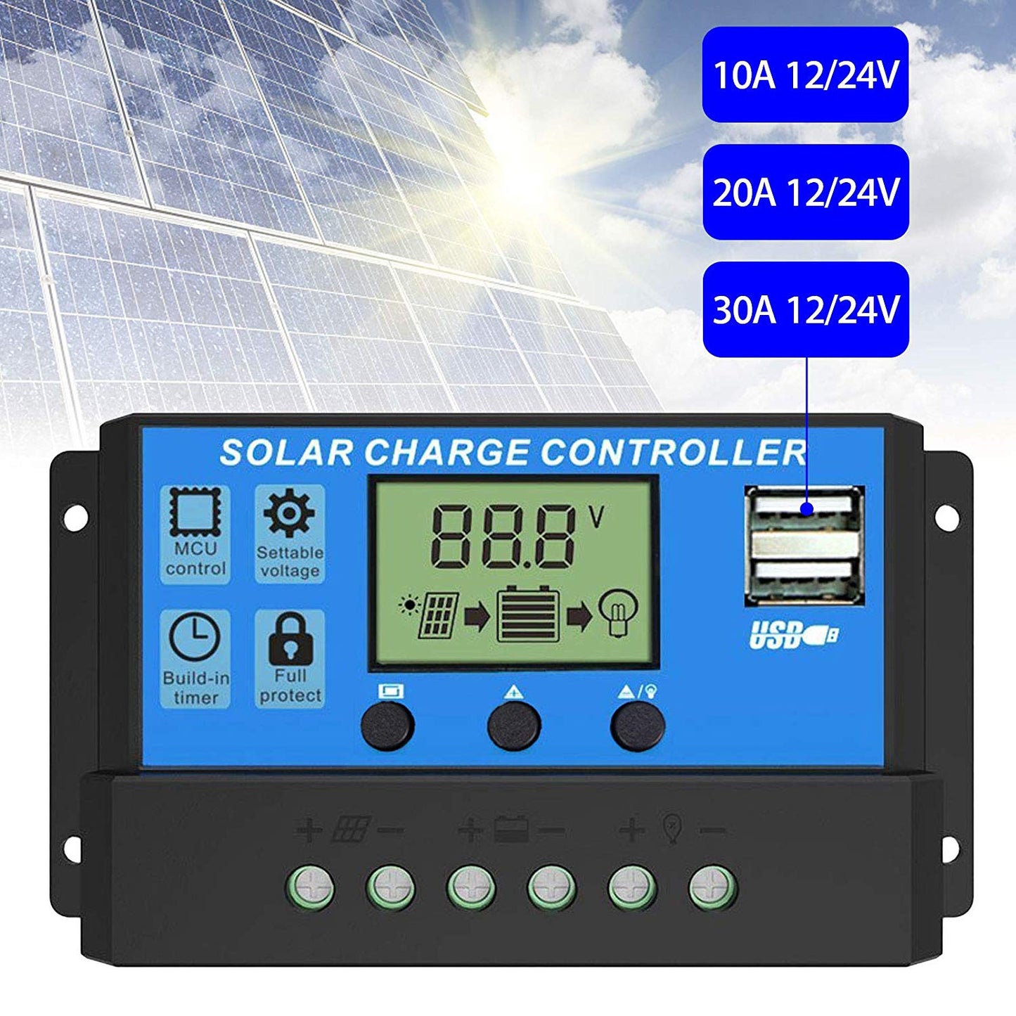 dual usb solar controller