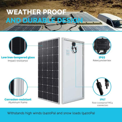 Solar Panel 200W Monocrystalline kit
